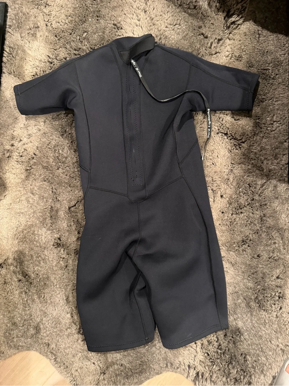 Men's Short Sleeve Black Swim Springsuit Rash Guard